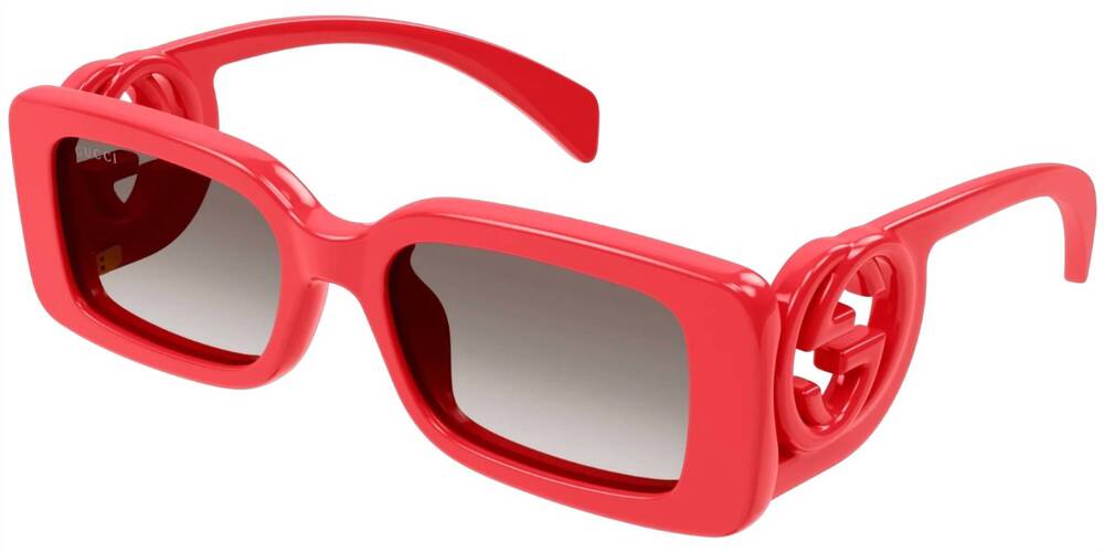 NEW GUCCI women's chaise lounge sunglasses in red
